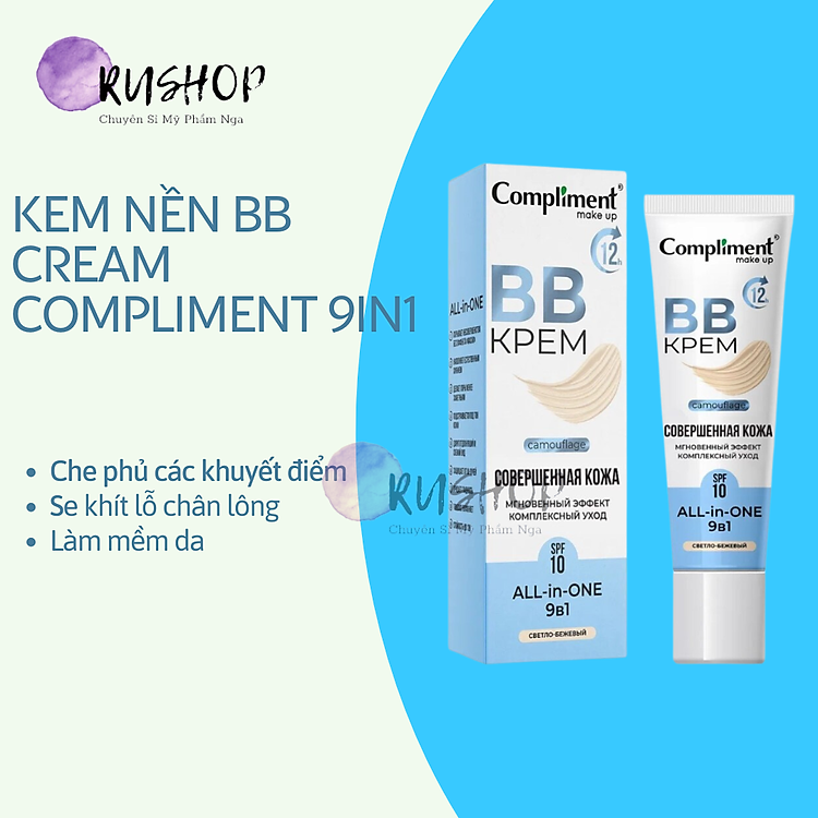 Kem nền BB cream Compliment 9in1 SPF10
