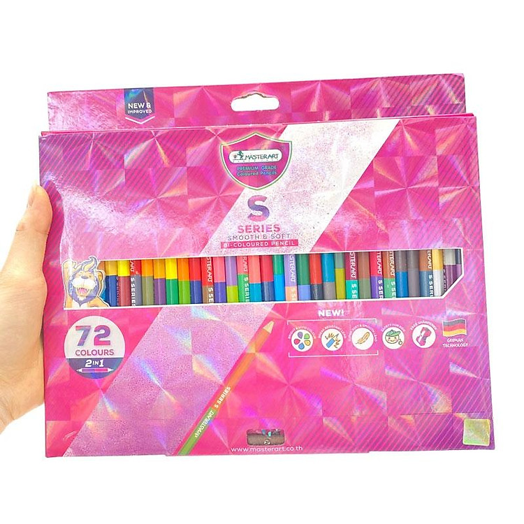 Hộp Bút Chì 2 Đầu 72 Màu Masterart - Ảnh 5