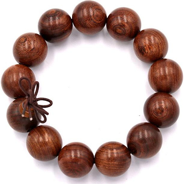 Hạt chuỗi đeo tay gỗ Thủy tùng nâu 18 ly