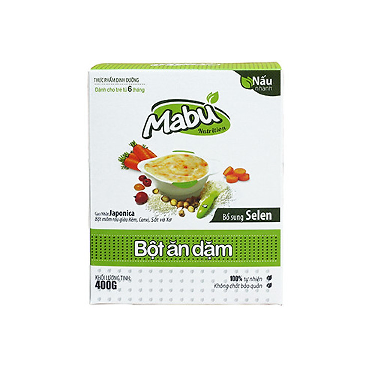 Bột nấu công thức Mabu dành cho trẻ ăn dặm 400g