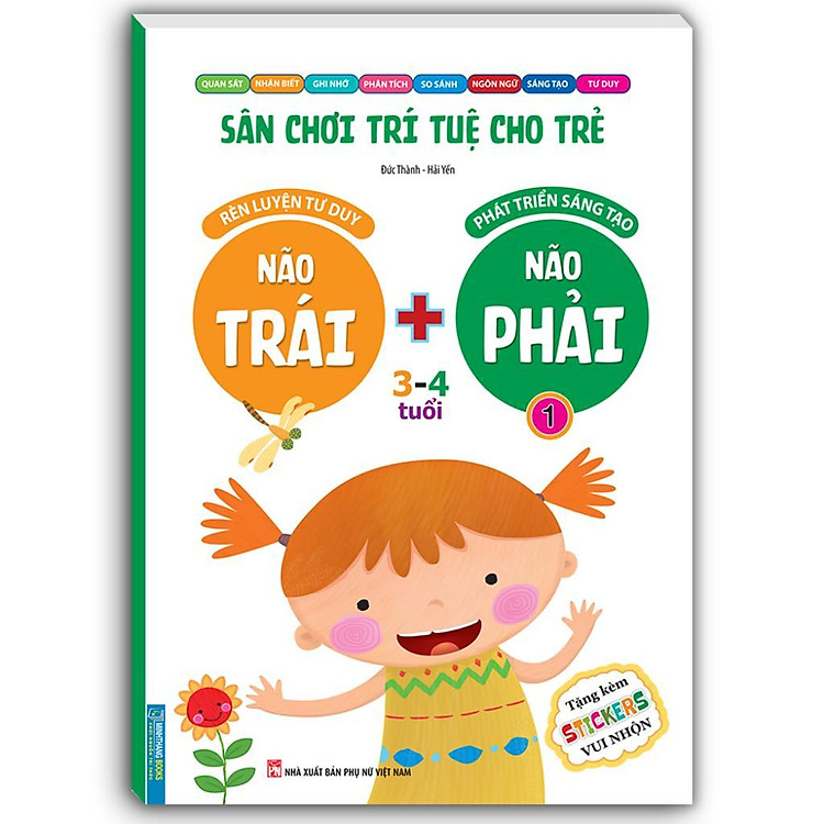 Sân Chơi Trí Tuệ Cho Trẻ 3 – 4 Tuổi – Não Trái + Não Phải (Tập 1)