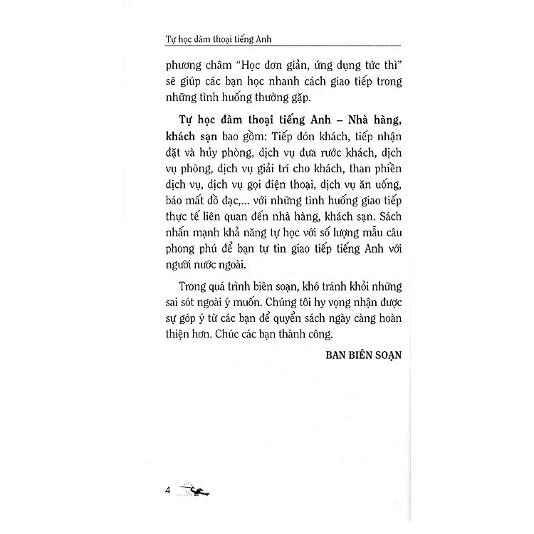Tự Học Đàm Thoại Tiếng Anh Nhà Hàng - Khách Sạn - Ảnh 3