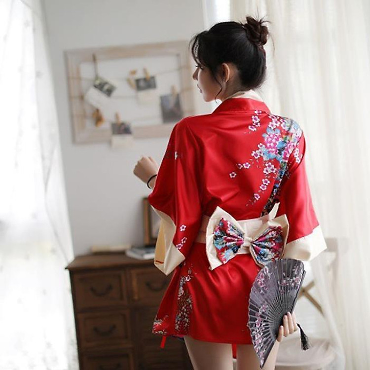 Váy ngủ kimono sexy đồ ngủ cosplay phong cách Nhật Bản quyến rũ