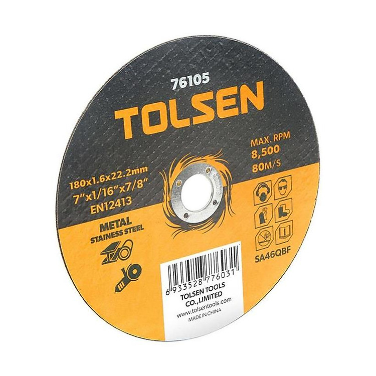 Đĩa Cắt Sắt Và Inox Tolsen 76101 - Vàng (105mm)
