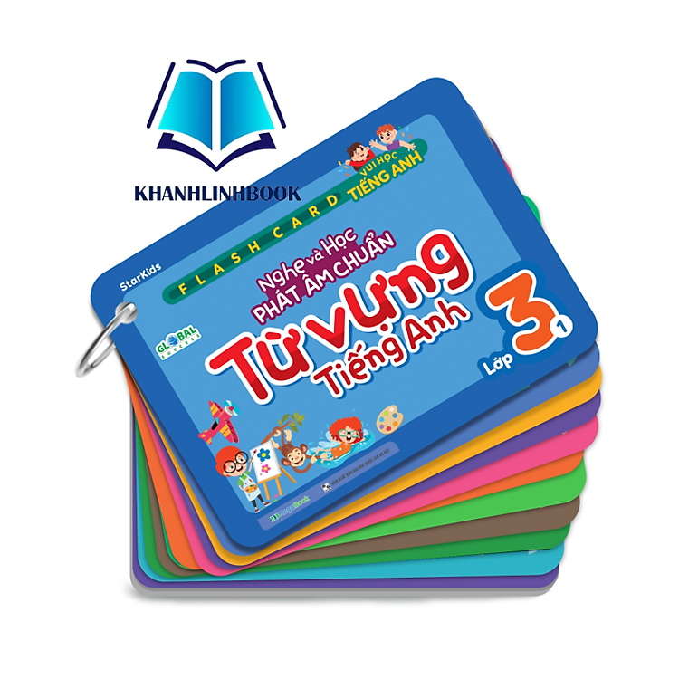 Flashcard Vui Học Tiếng Anh Nghe và Học Phát Âm Chuẩn Từ Vựng Tiếng Anh Lớp 3-1 (MG)