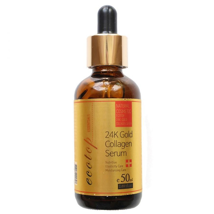 Serum đậm đặc dưỡng trắng da chống lão hoá ECOTOP 24K Gold Collagen Serum 50ml