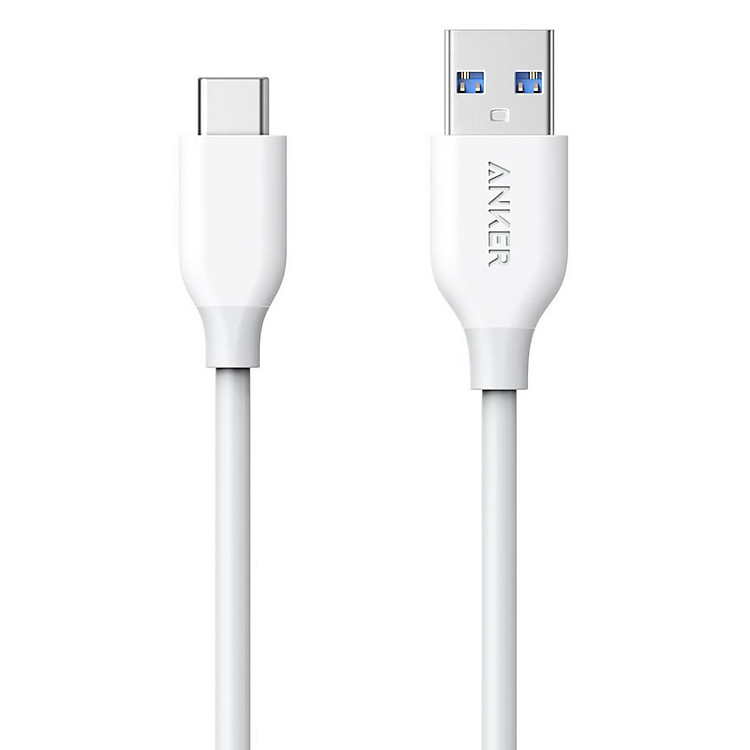 Dây Cáp Sạc USB Type-C Anker Powerline 0.9m - A8163(021/H21) (Trắng) - Hàng Chính Hãng