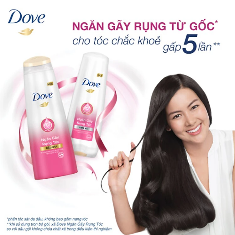 dầu gội Dove ngăn tóc gãy rụng