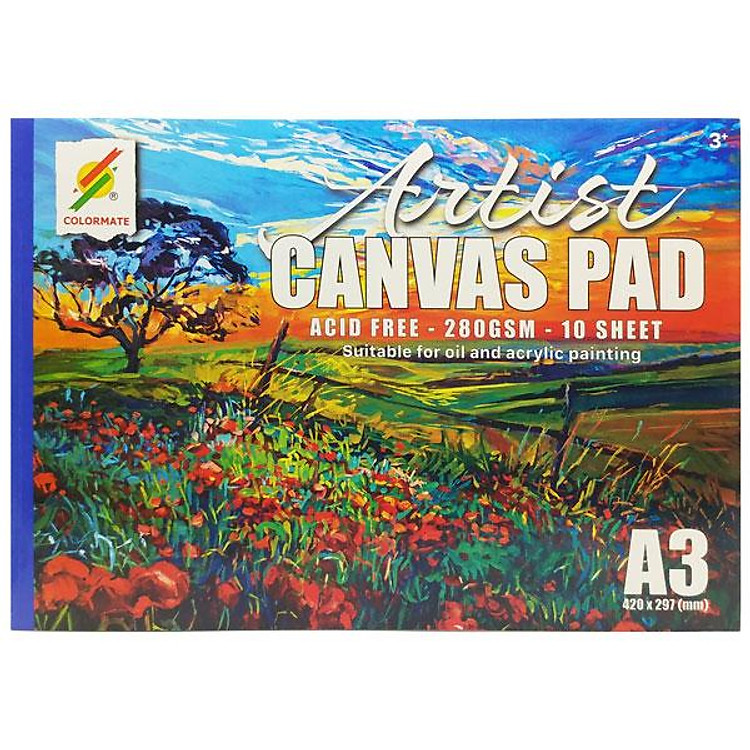 Tập Vẽ Canvas A3 280gsm Colormate CANVAS3 (10 tờ)