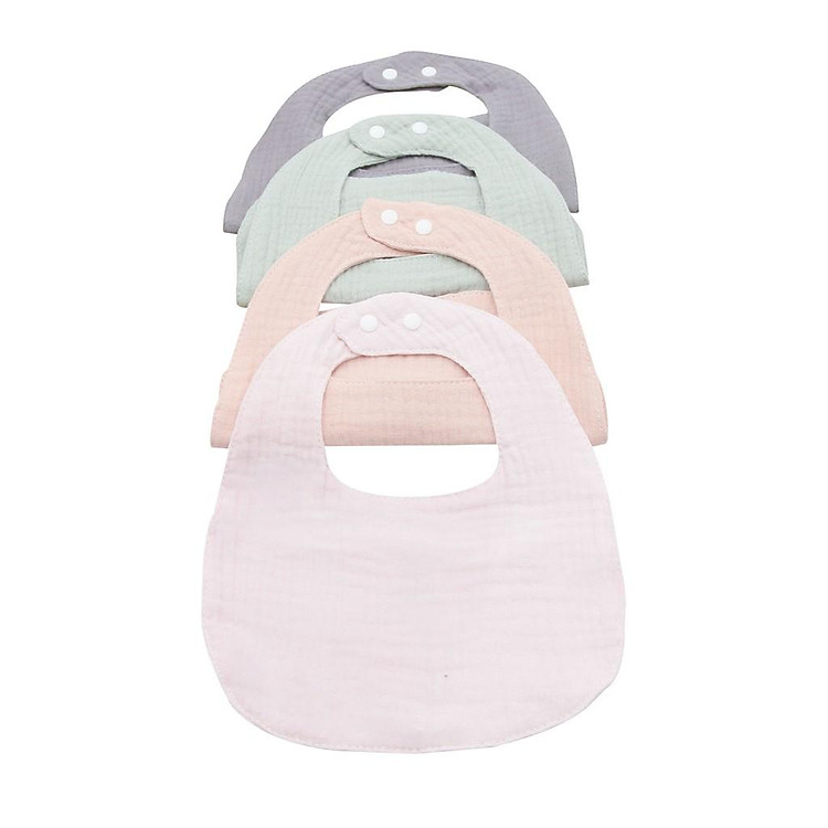 Set 2 Yếm Muslin Organic cho bé Chính hãng Ưu đãi - Hình ảnh 3