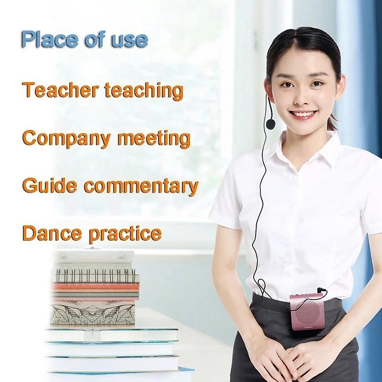 Máy Trợ Giảng Mic Trợ Giảng Cho Giáo Viên Và Hướng Dẫn Viên Du Lịch Loa Trợ Giảng Tiện Lợi Cao Cấp MÀU HỒNG – Hàng Nhập Khẩu