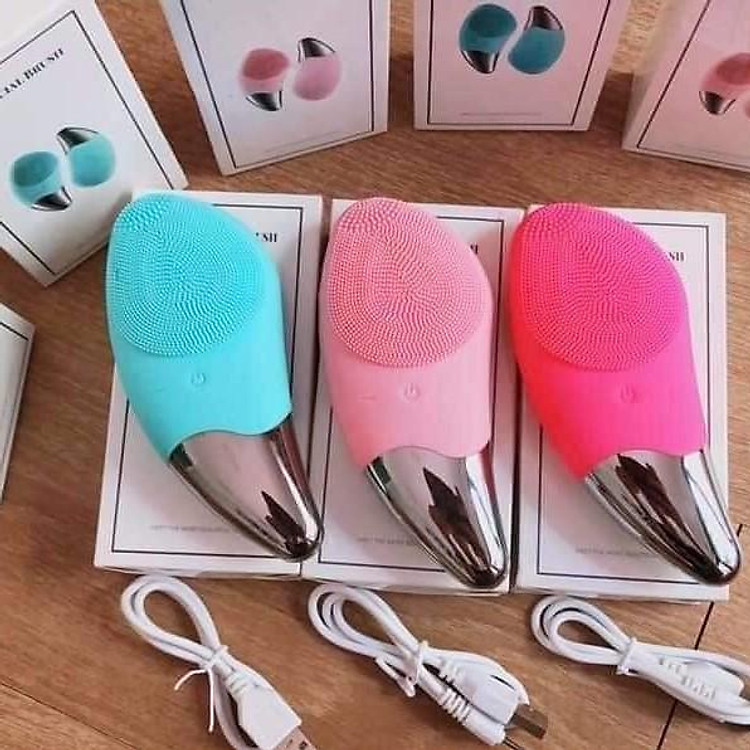 MÁY RỬA MẶT MASSAGE 3IN1 SONIC FACIAL BRUSH CAO CẤP - SẠC USB - CHỐNG NƯỚC TUYỆT ĐỐI