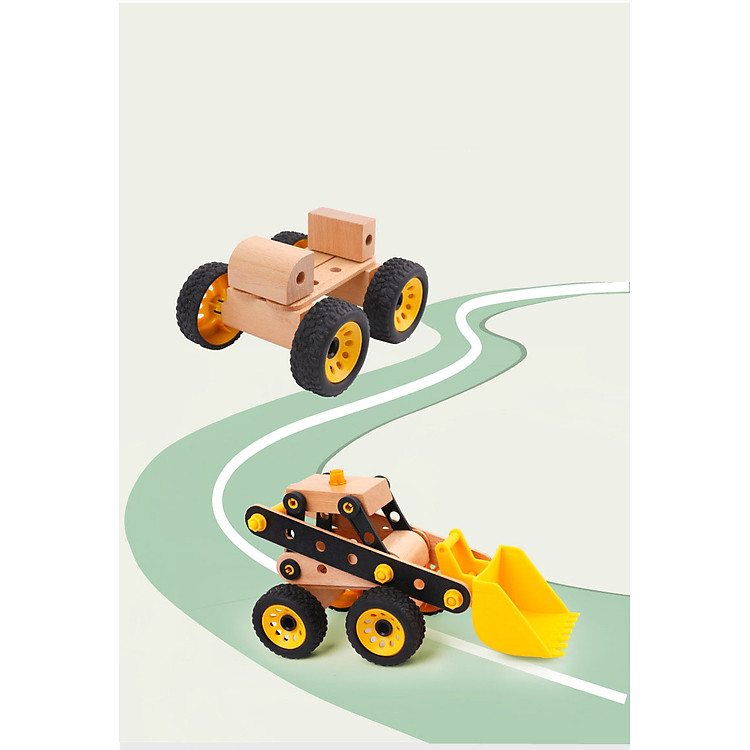 Đồ Chơi Gỗ Xe Xúc & Xếp Hình Chính hãng Ưu đãi - Hình ảnh 2