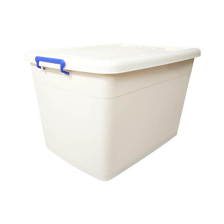 Thùng nhựa công nghiệp 125l đựng đồ đa năng có nắp đậy, có bánh xe Song Long- màu ngẫu nghiên
