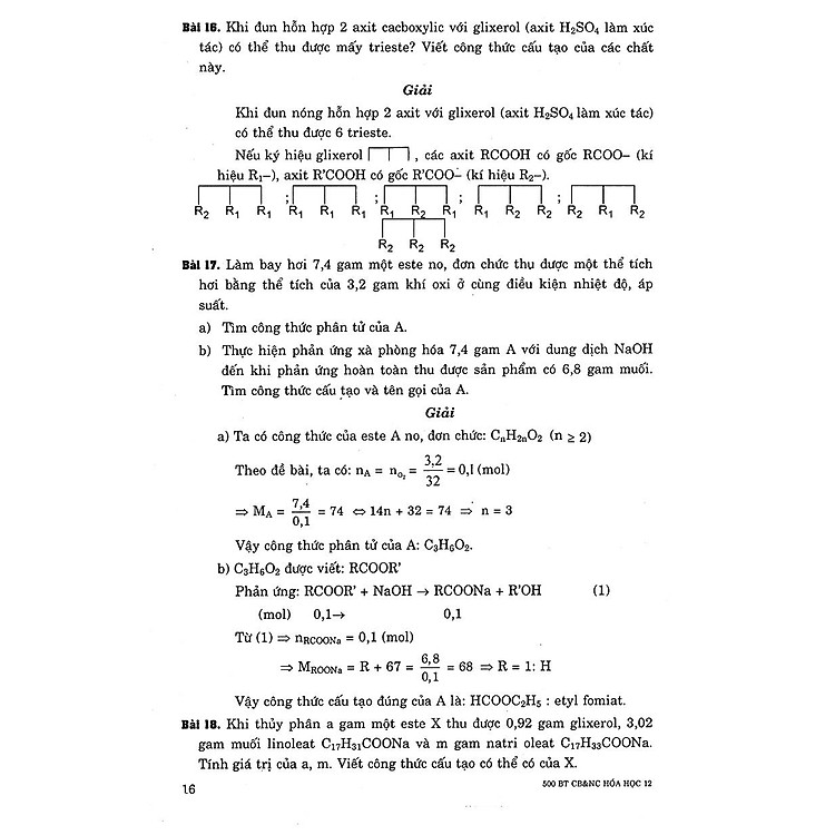 500 Bài Tập Cơ Bản Và Nâng Cao Hoá Học 12 - Ảnh 3