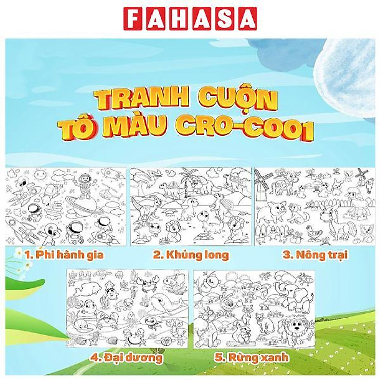 Tìm mua tại Avakids: Tranh Cuộn Tô Màu DIY 2in1 Thiên Long - Ngập tràn khuyến mãi