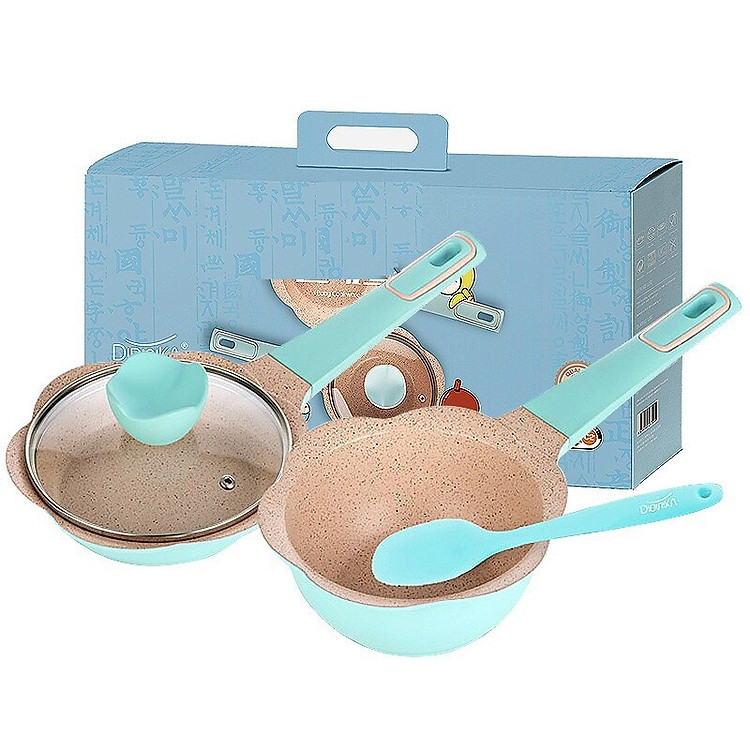 Bộ nồi chống dính và chảo chống dính - dùng để nấu đồ ăn cho bé
