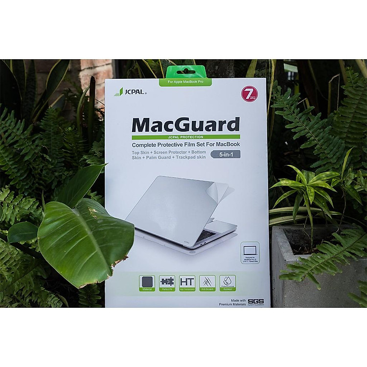 Bộ dán JCPAL 5 in 1 cho New Macbook Pro 13" năm (2020-2021), Macbook Pro M1 ( model A2251 ,A2289 , A2338))
