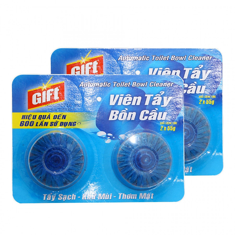 Vỉ 2 Viên Gift Viên Tẩy Bồn Cầu (2 x 55g)