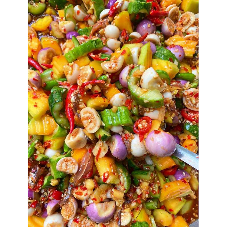 Mắm đu đủ cà pháo dưa leo