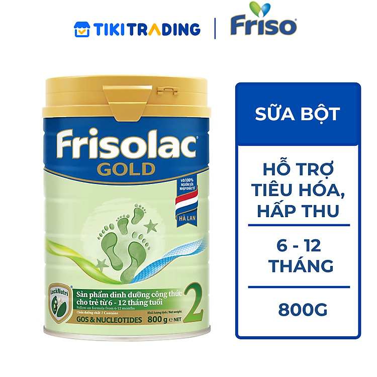 Sữa Bột Frisolac Gold 2 850g Dành Cho Trẻ Từ 6 - 12 Tháng Tuổi
