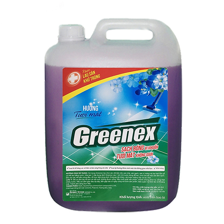 Nước Lau Sàn Đậm Đặc Greenex Hương Trái Cây can 18L