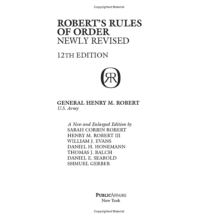 Robert's Rules Of Order Newly Revised (12th Edition) - Ảnh 3
