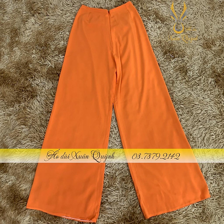 Quần Áo Dài Màu Cam, Lụa Habutai Cao Cấp Co Dãn Thoáng Mát