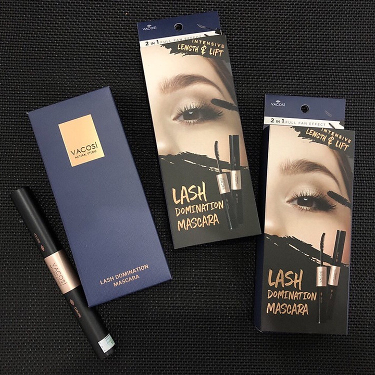Chuốt mi Mascara 2 đầu Vacosi Last Domination Mascara Dài và Tơi Mi