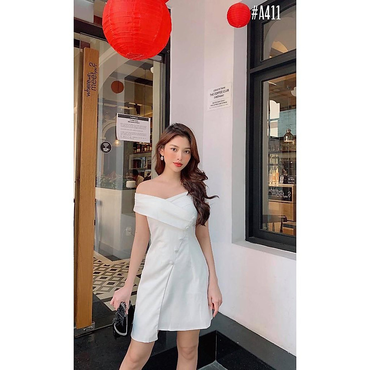 Đầm Vest Lệch Vai Đi Tiệc