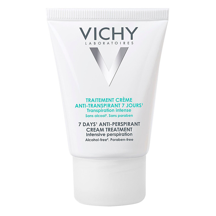 Kem Khử Mùi Giúp Khô Thoáng Vùng Da Dưới Cánh Tay Chuyên Sâu Vichy 7 Days Anti-Perspirant Cream Treatment Intensive Perspiration (30ml)