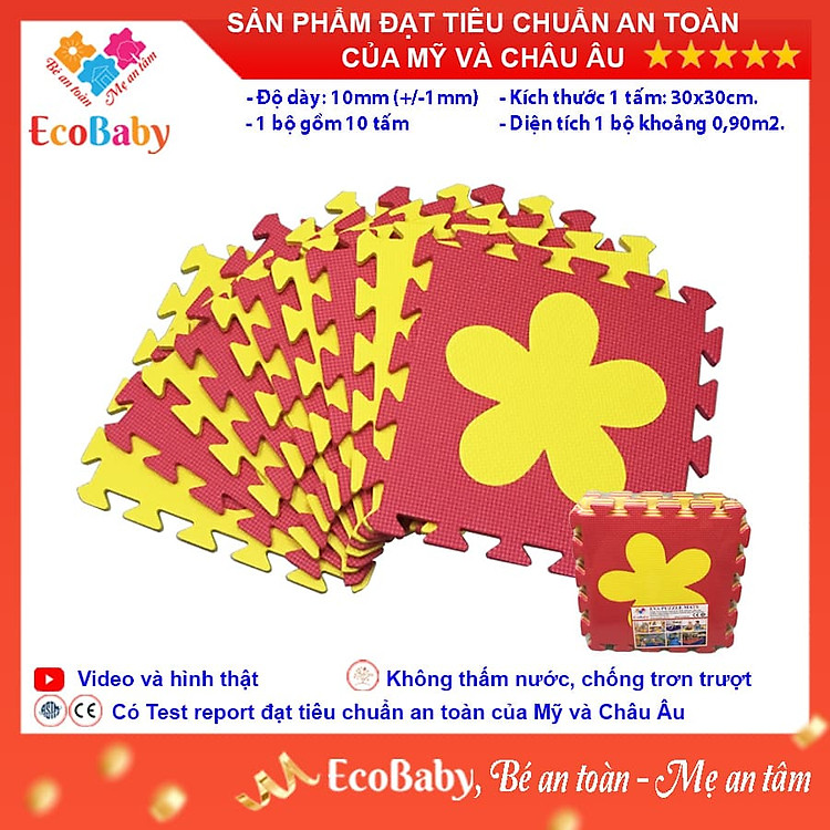Mua Bộ 10 tấm Thảm xốp ECOBABY cho bé Chính hãng Giá rẻ - Hình ảnh 5