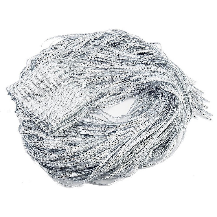 Rèm cửa sợi vải đính kim tuyến trang trí - rèm cửa sổ họa tiết ánh kim, rèm làm vách ngăn phòng khách, Spa, trang trí nhà hàng