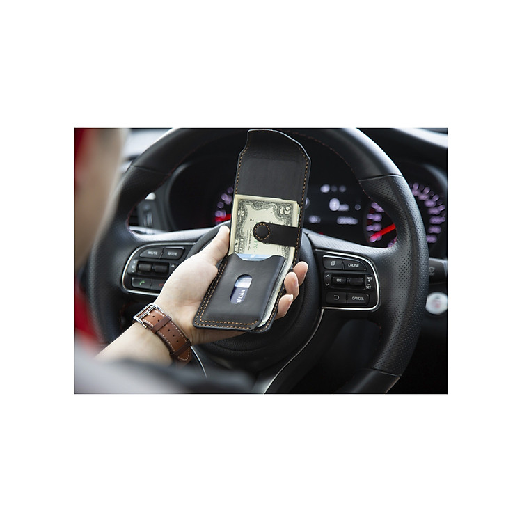 Ví Sen/ Ví Nam/Bóp Nam/Ví kẹp tiền Mini da bò thật nguyên tấm