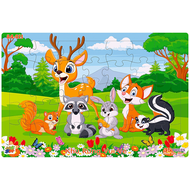 Mua Combo 04 bộ tranh xếp hình A4 cho bé Chính hãng Giá tốt - Hình ảnh 2