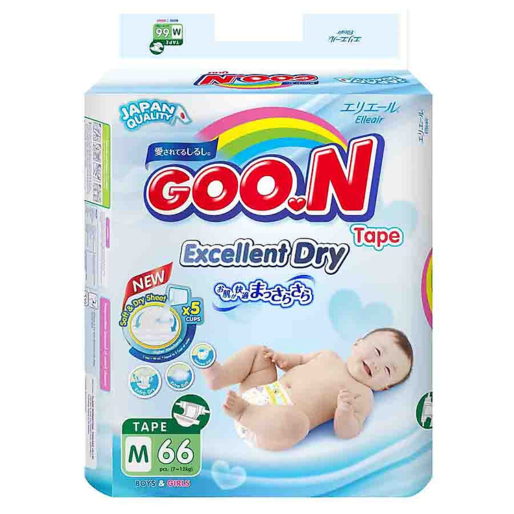 Tã Dán Goo.n Slim Gói Cực Đại M66 (66 Miếng)