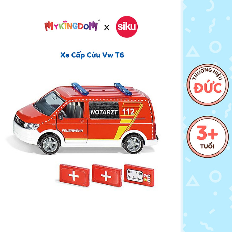 Đồ Chơi Xe Cấp Cứu VW T6 SIKU Chính hãng Ưu đãi