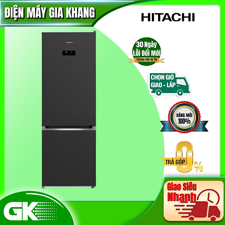 Tủ lạnh Hitachi R-B340EGV1(BBK) inverter 323 lít - Hàng chính hãng (chỉ giao HCM)