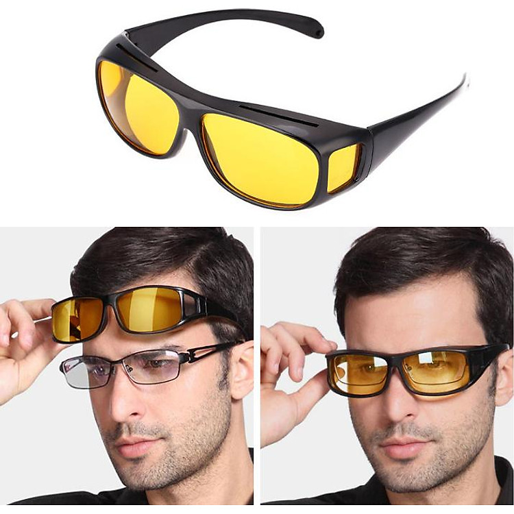 Kính Nhìn Xuyên Đêm Mẫu Mới Chống Lóa Bảo Vệ Mắt HD Vision, KÍnh Mắt Che Bụi Và Chắn Gió Tốt - An Toàn Khi Đi Vào Ban Đêm