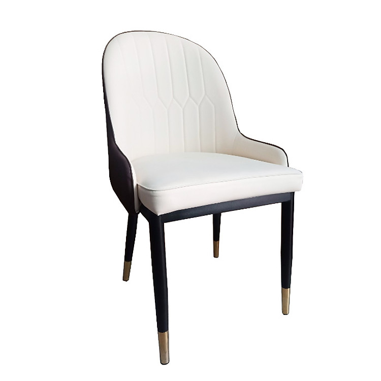 SALA-P Ghế ăn form to ngồi thoải mái Ghế nhà hàng có nệm da simili đẹp chân thép sơn tĩnh điện ốp ống đồng cao cấp HCM