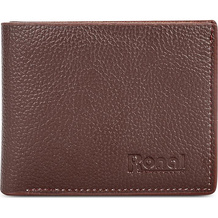 Ví Nam Da PU Ronal Cao Cấp (12 x 10 cm) - Nâu