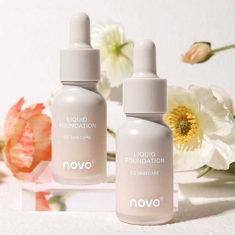Phụ nữ thời trang Trang điểm NOVO Kem dưỡng da làm sạch kem nền dạng lỏng dưỡng ẩm và che khuyết điểm lâu dài không thấm nước chống mồ hôi không tẩy trang không dính phấn