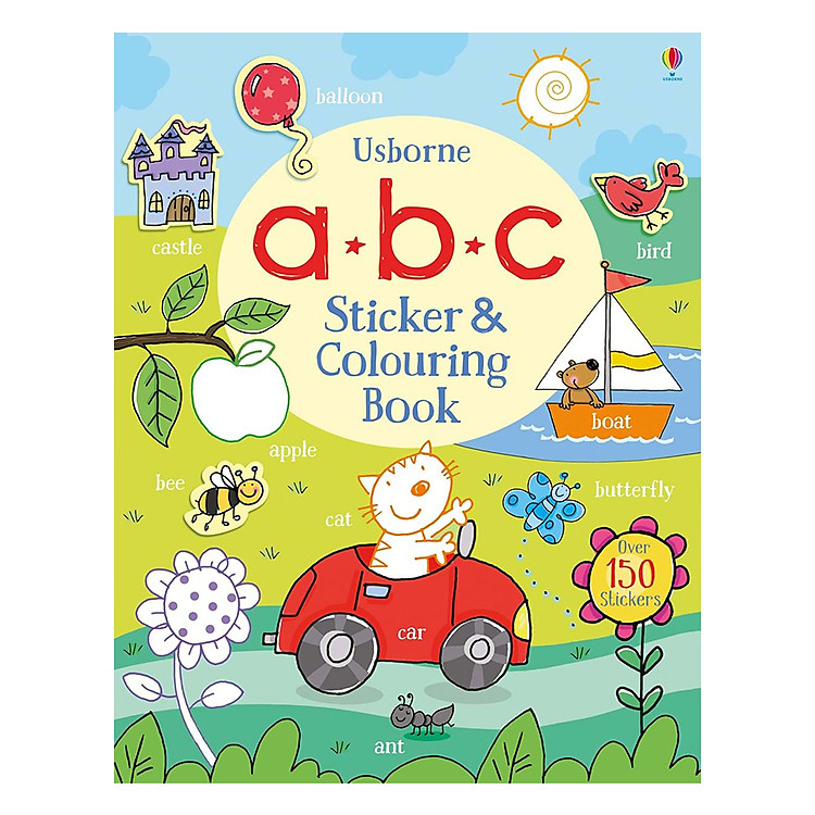 Sách Usborne abc Sticker and Colouring Book