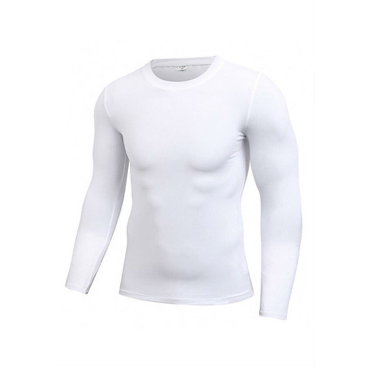 Áo Thun Nam Trơn Body Dài Tay M100 - Trắng