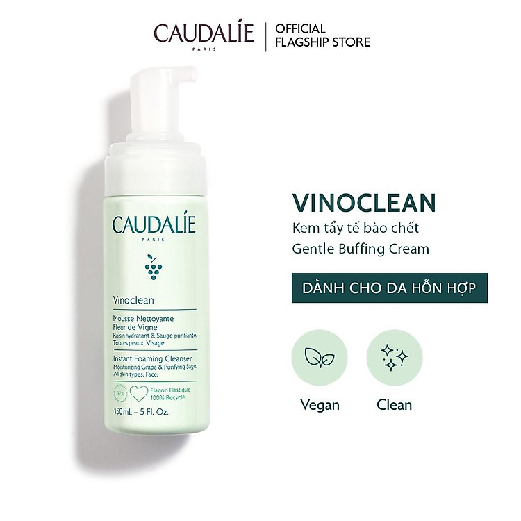 Sữa rửa mặt dạng bọt Caudalie Vinoclean Instant Foaming Cleanser