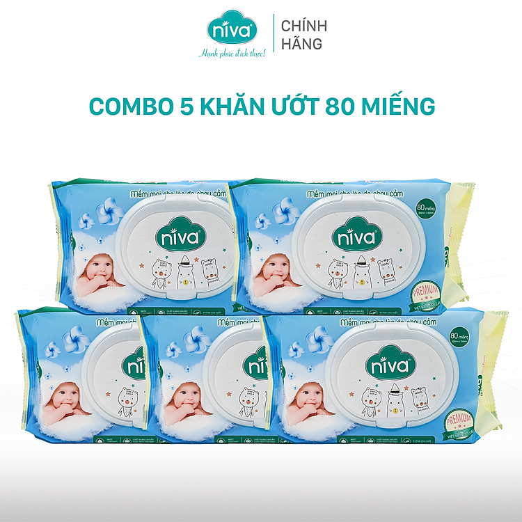 Combo 05 Khăn Ướt Đa Năng Niva Đảm bảo Ưu đãi