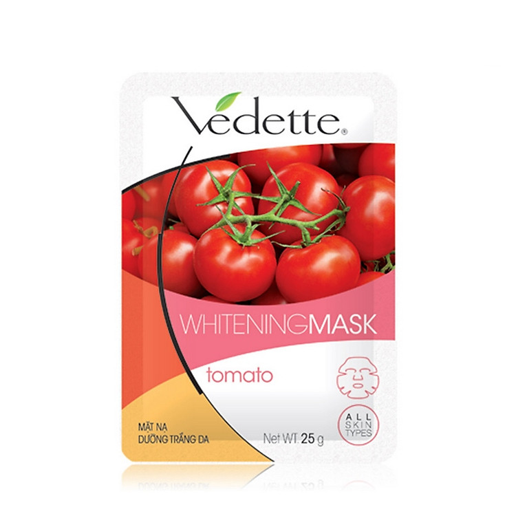 Mặt Nạ Giấy Dưỡng Trắng Da Vedette Cà Chua 25g/22ml