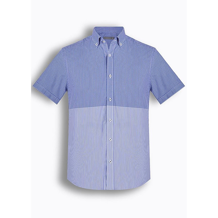 Áo Sơ Mi Nam Tay Ngắn Họa Tiết The Shirts Studio Hàn Quốc TD42F2315BL