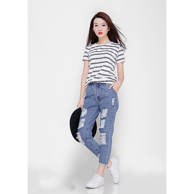 Quần baggy jean rách siêu đẹp