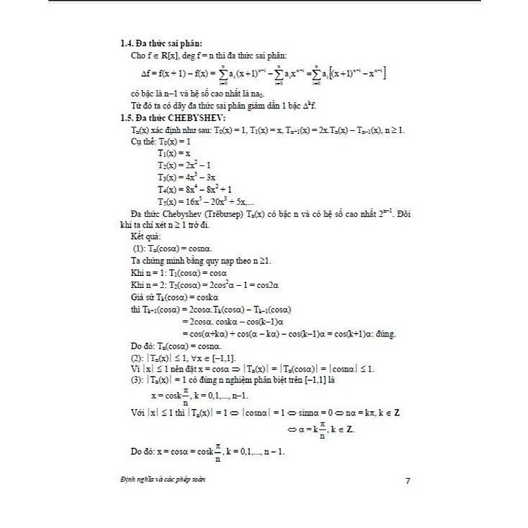 Chuyên Khảo Đa Thức - Bồi Dưỡng Học Sinh Giỏi Chuyên Toán - Ảnh 6